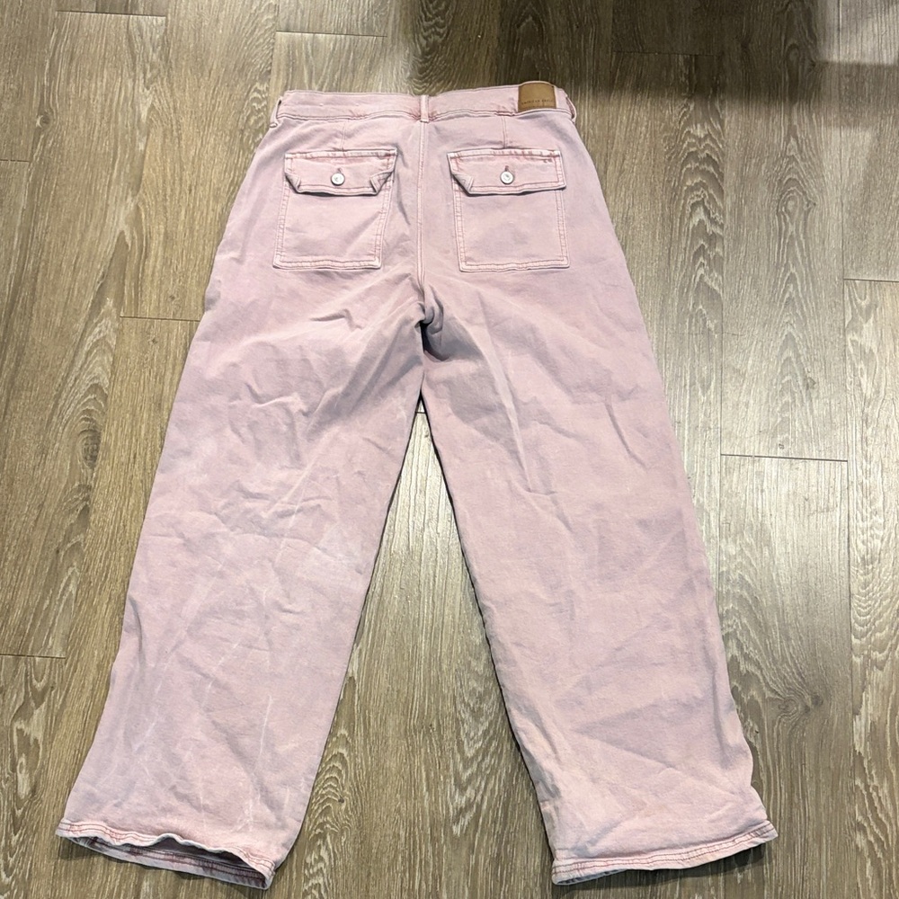 American Eagle Outfitters Wide Leg Jeans in Light Pink - Picture 4 of 5